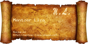 Mentzer Liza névjegykártya